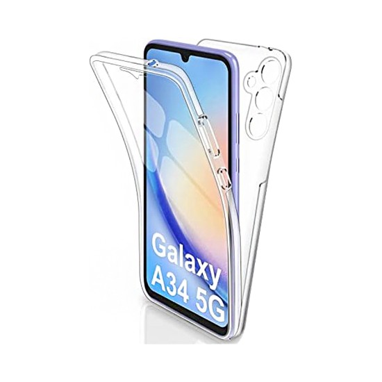 360º Silicon Case for Samsung Galaxy A34 Transparent